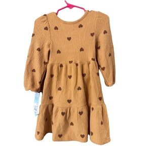 NWT Cat & Jack Waffle Knit Toddler girls dress– 18M